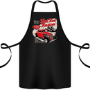 Hot Rod Kustom Burn Out and Then Fade Away Cotton Apron 100% Organic Black