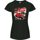 Hot Rod Kustom Burn Out and Then Fade Away Womens Petite Cut T-Shirt Black