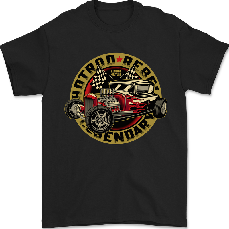 Hot Rod Rebel Legendary Mens T-Shirt 100% Cotton Black