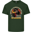 Human to Monkey in 10 Beers Funny Alcohol Mens Cotton T-Shirt Tee Top Forest Green
