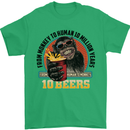 Human to Monkey in Ten Beers Funny Alcohol Mens T-Shirt 100% Cotton Irish Green