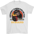 Human to Monkey in Ten Beers Funny Alcohol Mens T-Shirt 100% Cotton White