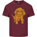 Hungarian Magyar Magyar Vizsla Puppy Dog Mens Cotton T-Shirt Tee Top Maroon