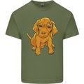 Hungarian Magyar Magyar Vizsla Puppy Dog Mens Cotton T-Shirt Tee Top Military Green
