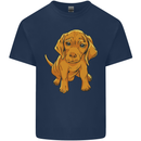 Hungarian Magyar Magyar Vizsla Puppy Dog Mens Cotton T-Shirt Tee Top Navy Blue
