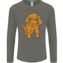 Hungarian Magyar Magyar Vizsla Puppy Dog Mens Long Sleeve T-Shirt Charcoal