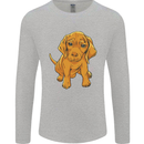 Hungarian Magyar Magyar Vizsla Puppy Dog Mens Long Sleeve T-Shirt Sports Grey