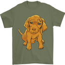 Hungarian Magyar Magyar Vizsla Puppy Dog Mens T-Shirt 100% Cotton Military Green