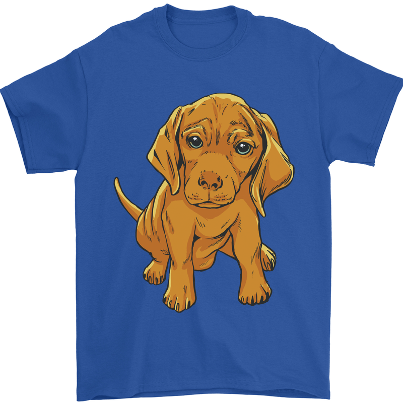 Hungarian Magyar Magyar Vizsla Puppy Dog Mens T-Shirt 100% Cotton Royal Blue