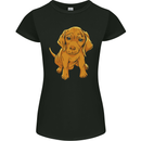 Hungarian Magyar Magyar Vizsla Puppy Dog Womens Petite Cut T-Shirt Black