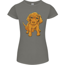 Hungarian Magyar Magyar Vizsla Puppy Dog Womens Petite Cut T-Shirt Charcoal