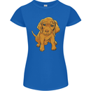 Hungarian Magyar Magyar Vizsla Puppy Dog Womens Petite Cut T-Shirt Royal Blue