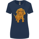 Hungarian Magyar Magyar Vizsla Puppy Dog Womens Wider Cut T-Shirt Navy Blue