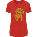 Hungarian Magyar Magyar Vizsla Puppy Dog Womens Wider Cut T-Shirt Red