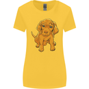 Hungarian Magyar Magyar Vizsla Puppy Dog Womens Wider Cut T-Shirt Yellow
