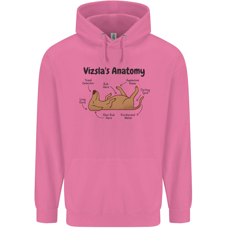 Hungarian Magyar Vizsla Anatomy Funny Dog Mens 80% Cotton Hoodie Azelea