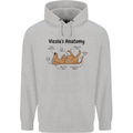 Hungarian Magyar Vizsla Anatomy Funny Dog Mens 80% Cotton Hoodie Sports Grey
