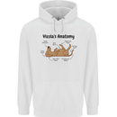 Hungarian Magyar Vizsla Anatomy Funny Dog Mens 80% Cotton Hoodie White