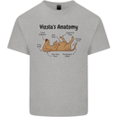 Hungarian Magyar Vizsla Anatomy Funny Dog Mens Cotton T-Shirt Tee Top Sports Grey