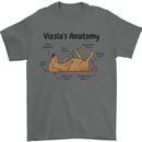Hungarian Magyar Vizsla Anatomy Funny Dog Mens T-Shirt 100% Cotton Charcoal