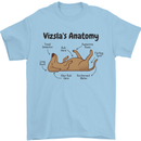 Hungarian Magyar Vizsla Anatomy Funny Dog Mens T-Shirt 100% Cotton Light Blue