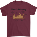 Hungarian Magyar Vizsla Anatomy Funny Dog Mens T-Shirt 100% Cotton Maroon