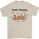 Hungarian Magyar Vizsla Anatomy Funny Dog Mens T-Shirt 100% Cotton Sand