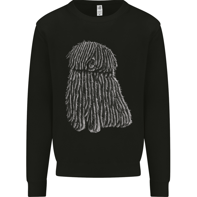 Hungarian Puli Dog Mens Sweatshirt Jumper Black
