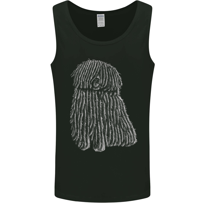 Hungarian Puli Dog Mens Vest Tank Top Black