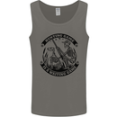 Hunting Game is a Waiting Game Hunter Skull Mens Vest Tank Top Charcoal