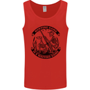 Hunting Game is a Waiting Game Hunter Skull Mens Vest Tank Top Red