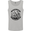 Hunting Game is a Waiting Game Hunter Skull Mens Vest Tank Top Sports Grey