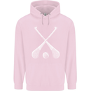 Hurling Bats and Ball Childrens Kids Hoodie Light Pink