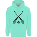 Hurling Bats and Ball Childrens Kids Hoodie Peppermint