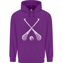 Hurling Bats and Ball Childrens Kids Hoodie Purple