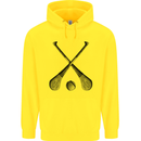 Hurling Bats and Ball Childrens Kids Hoodie Yellow