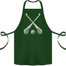 Hurling Bats and Ball Cotton Apron 100% Organic Forest Green