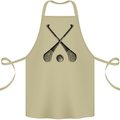 Hurling Bats and Ball Cotton Apron 100% Organic Khaki
