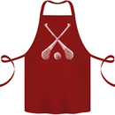 Hurling Bats and Ball Cotton Apron 100% Organic Maroon