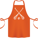Hurling Bats and Ball Cotton Apron 100% Organic Orange