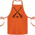 Hurling Bats and Ball Cotton Apron 100% Organic Orange