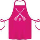 Hurling Bats and Ball Cotton Apron 100% Organic Pink