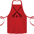Hurling Bats and Ball Cotton Apron 100% Organic Red