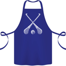 Hurling Bats and Ball Cotton Apron 100% Organic Royal Blue