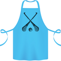 Hurling Bats and Ball Cotton Apron 100% Organic Turquoise