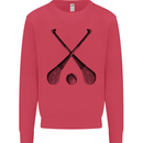 Hurling Bats and Ball Kids Sweatshirt Jumper Heliconia