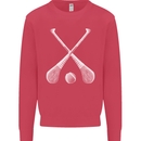 Hurling Bats and Ball Kids Sweatshirt Jumper Heliconia