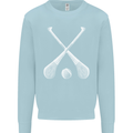Hurling Bats and Ball Kids Sweatshirt Jumper Light Blue