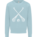 Hurling Bats and Ball Kids Sweatshirt Jumper Light Blue