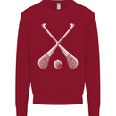Hurling Bats and Ball Kids Sweatshirt Jumper Red